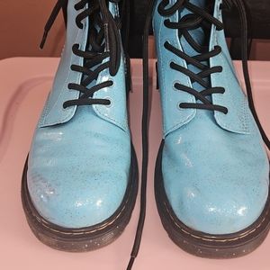 Doc Marten's blue sparkle